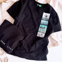 تیشرت پسرانه بچه گانه برند H&M مدل life مشکی
