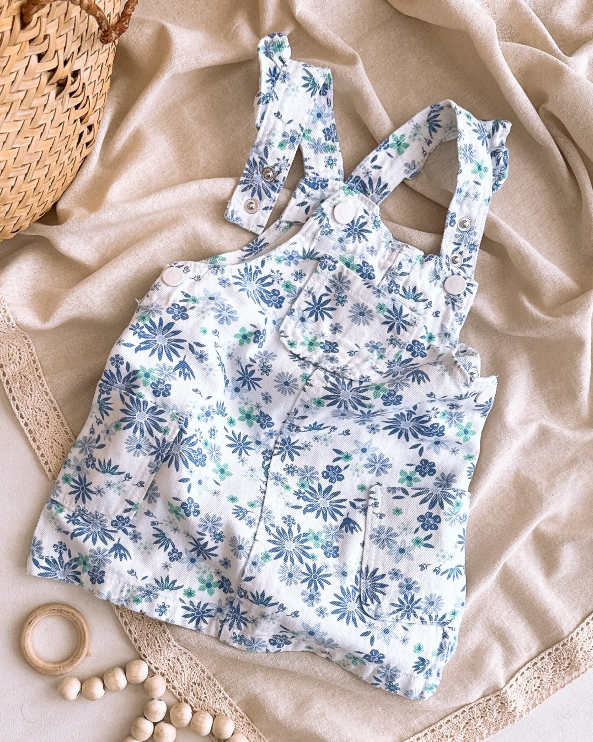 بیلر نوزادی دخترانه برند Primark مدل آبی گلدار - Image 2