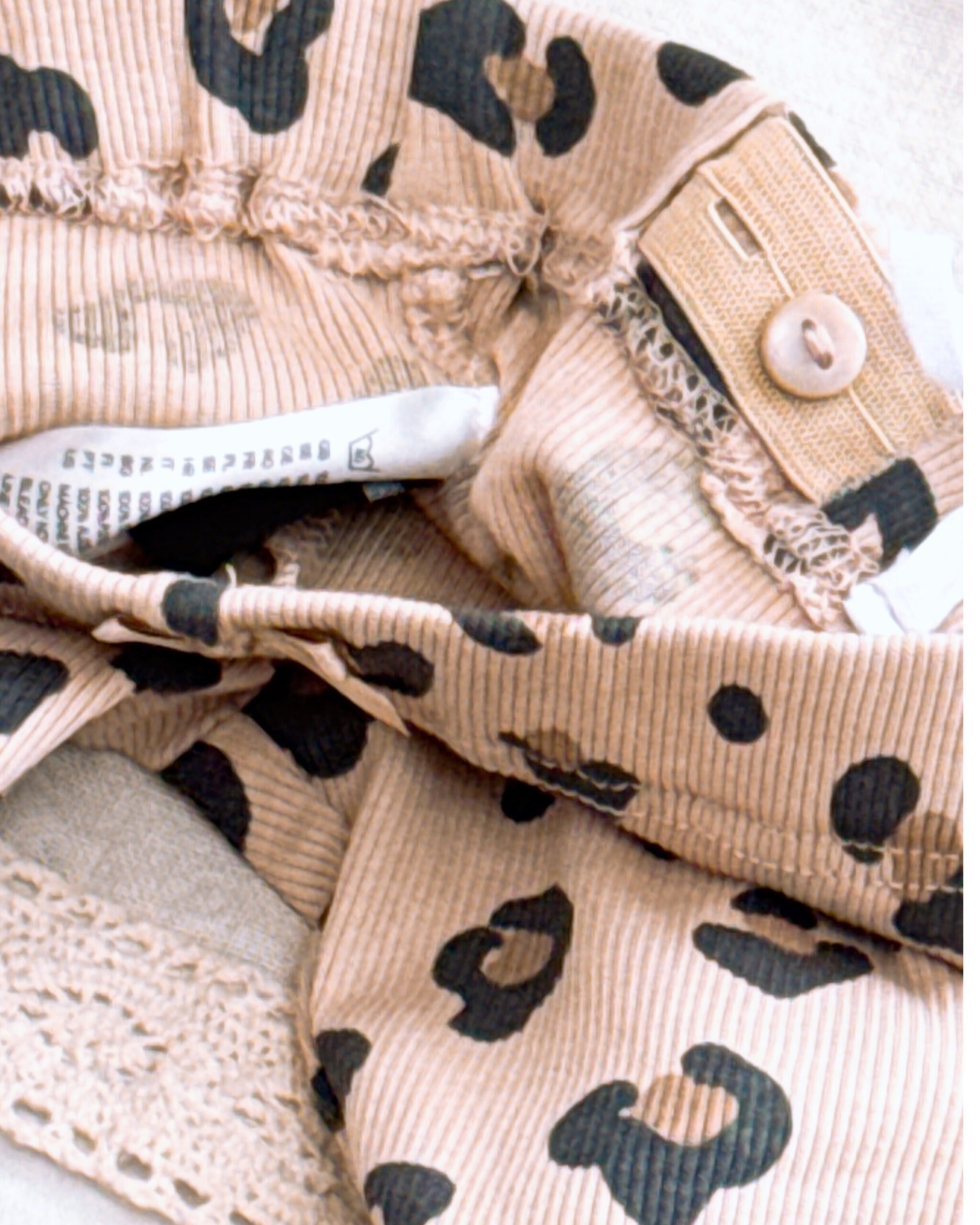 شلوار بچه گانه دخترانه برند H&M کبریتی پلنگی - Image 2