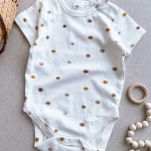 بادی نوزادی برند H&M مدل سفید گل بابونه