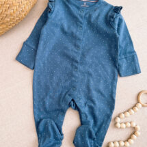 سرهمی نوزادی Mothercare مدل آبی چیندار خالدار