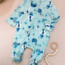 سرهمی نوزادی Mothercare مدل آبی روشن فیل زیبی