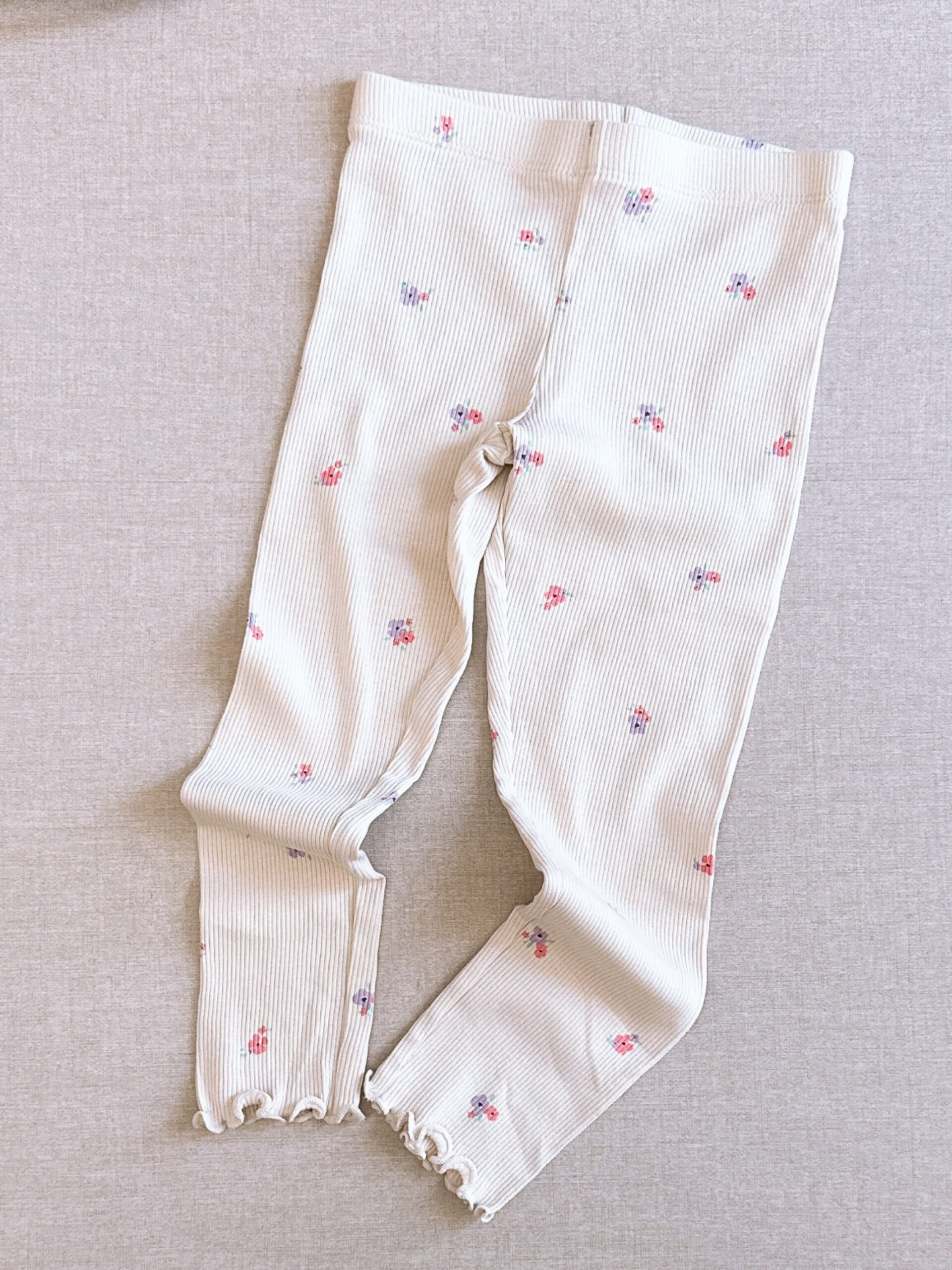 شلوار بچه گانه برند H&M کبریتی گلدار - Image 3